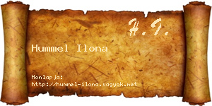 Hummel Ilona névjegykártya